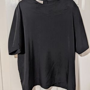 Vintage Worthington Black Boxy Short Sleeve Shirt